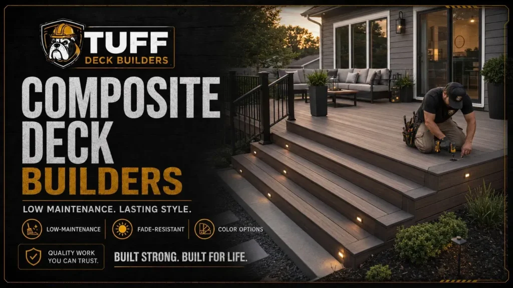 Composite deck builders infographic about Composite Deck Building for Long-Term Outdoor Value