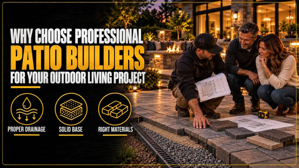 Patio builders infographic about Why Choose Professional Patio Builders for Your Outdoor Living Project